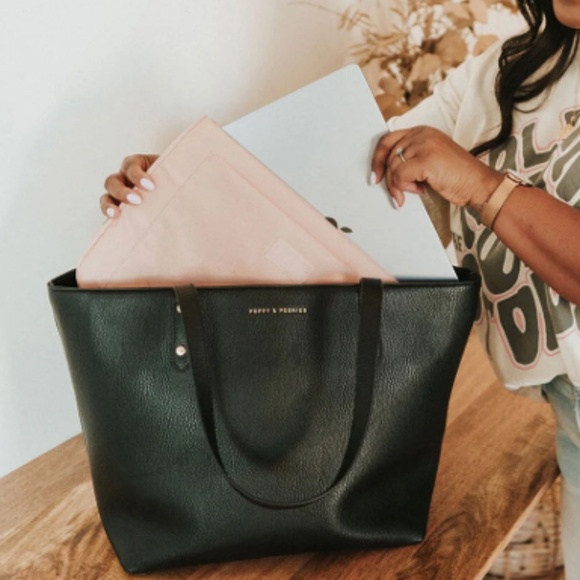 Poppy & Peonies GO-GETTER TOTE BLACK - Picture 6 of 12